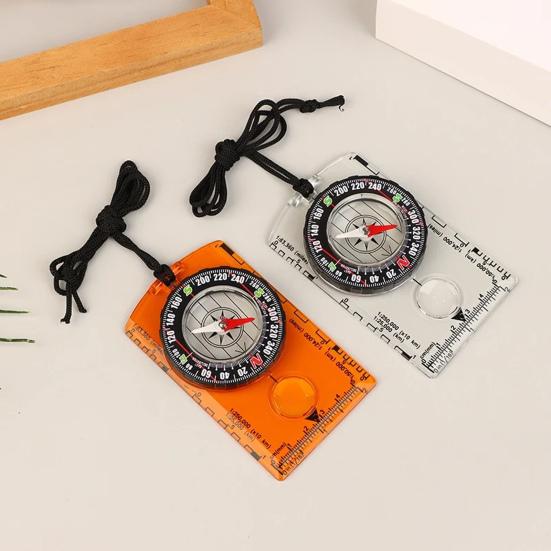 Уличный компас с увеличительным стеклом, линейкой, шкалой, многофункциональный, для кемпинга, пеших походов, туризма, выживания, ориентирования, навигационный инструмент