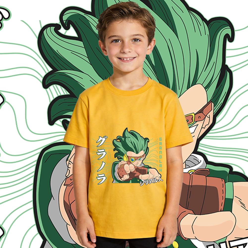 Dbz Granolah Anime Print Cotton T Shirts Boys Girls Casual Summer Top Soft Breathable Kids Clothing