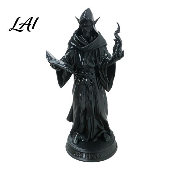 Collectible Fantasy Peripheral Art 3D Printed Elf Wizard Figurine Dark Magic Gothic Desktop Creative Gift for Board Game Lovers Ornament Statue