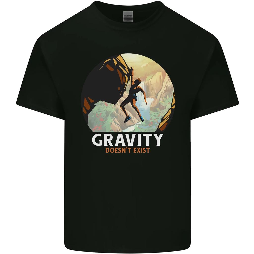Rock Climbing Gravity Doesnt Exist Funny Climber Kids T-Shirt Childrens