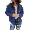 Autumn and Winter New Foreign Trade Women's Solid Color Jacket Top Cardigan Loose Polyester Fleece Jacket