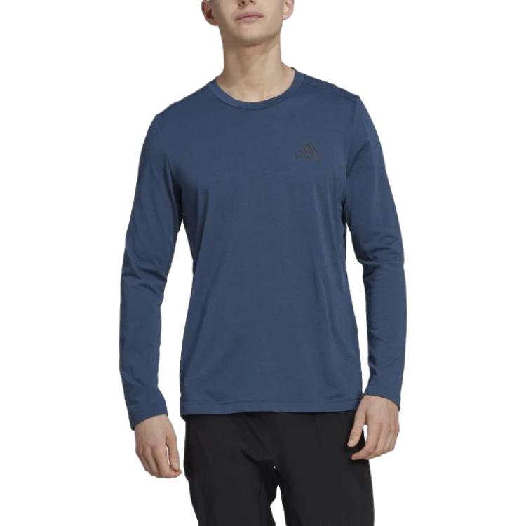 adidas Футболки мужские Морской синий Круглый вырез Умеренный прямой крой HM4785