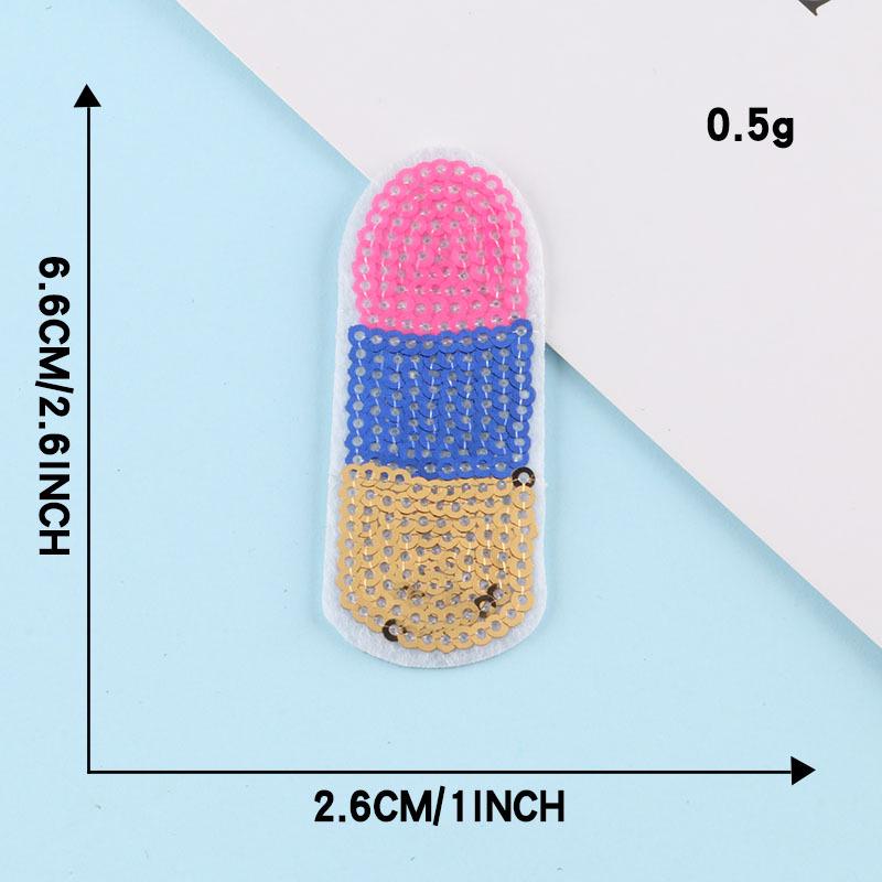 Этикетка из ткани с вышивкой бисером и пайетками Duoku для самостоятельной нашивки на одежду