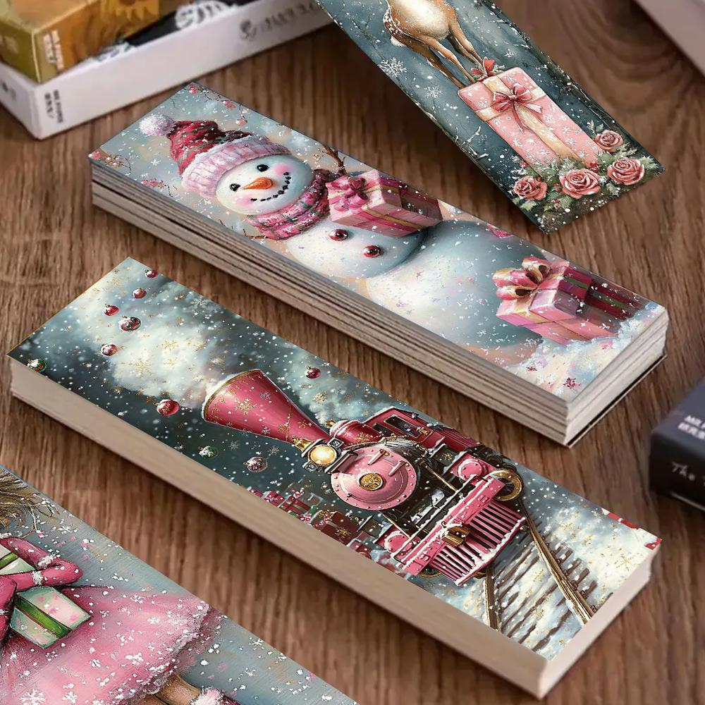 32 шт., Розовая рождественская закладка, подходит для сезона возвращения в школу, Рождества, Хэллоуина, учителей, читателей и дней рождения.