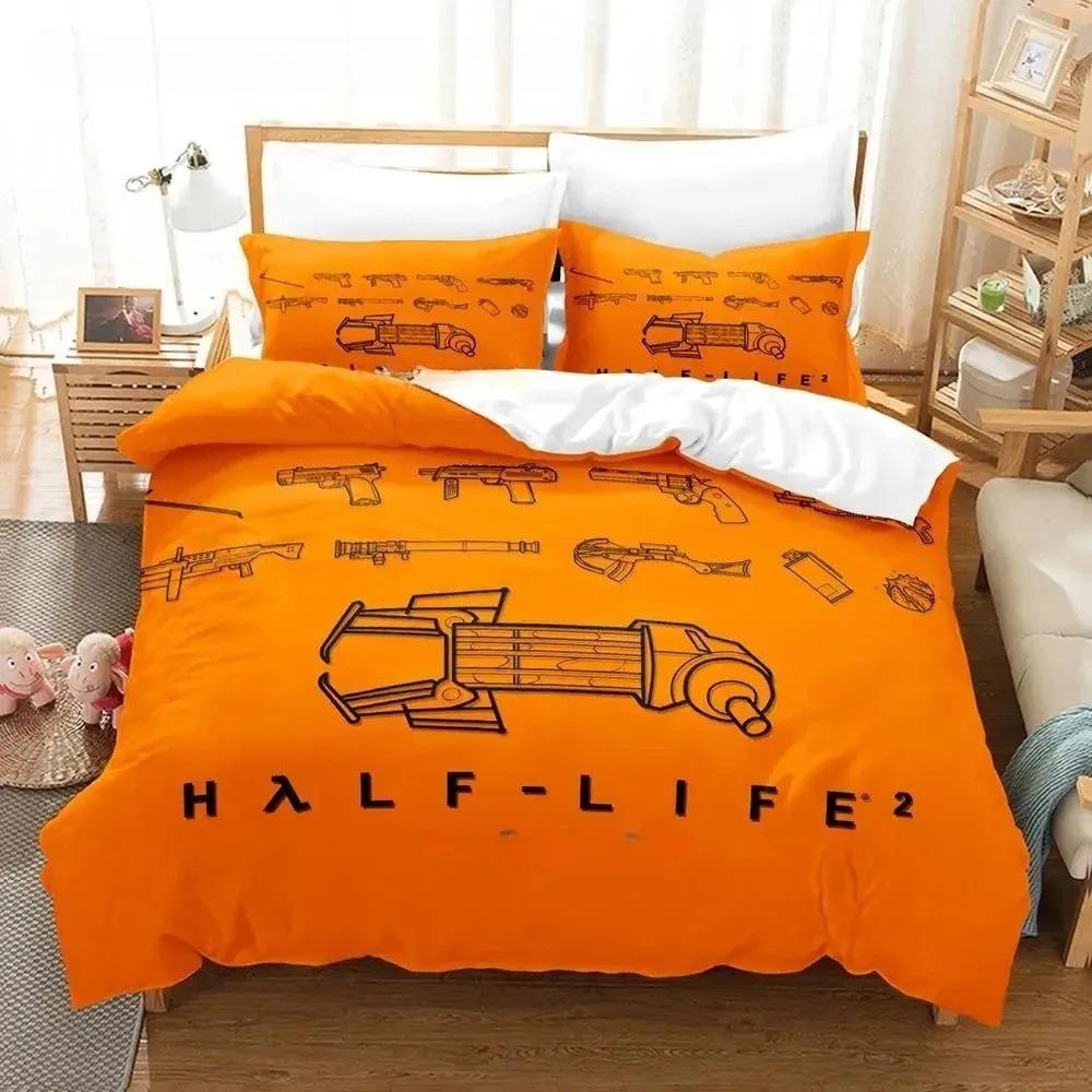 Игровой Постельный Набор Half Life Односпальный Полуторный Двуспальный Кингсайз Комплект для Кровати Взрослый Мальчики Спальня Аниме Комплекты Пододеяльников