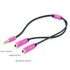 3.5Mm Audio Splitter Cable For Computer Laptop Jack 3.5 Mm 1 Male To 2 Female Microphone Headphone Y Splitter Aux Cable