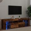 VidaXL TV Cabinet with LED Lights Old Wood Engineered Wood, TV Stand, Media Unit, TV Console, Hi-Fi Cabinet, 856303