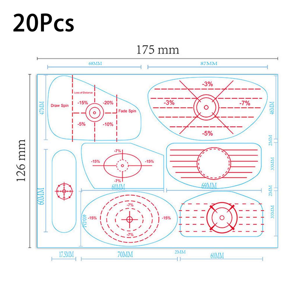 Многоразовые наклейки для удара по мячу для гольфа 20 шт., Тренажер для тренировки Sweet Spot с мгновенной обратной связью для практики свинга клюшками