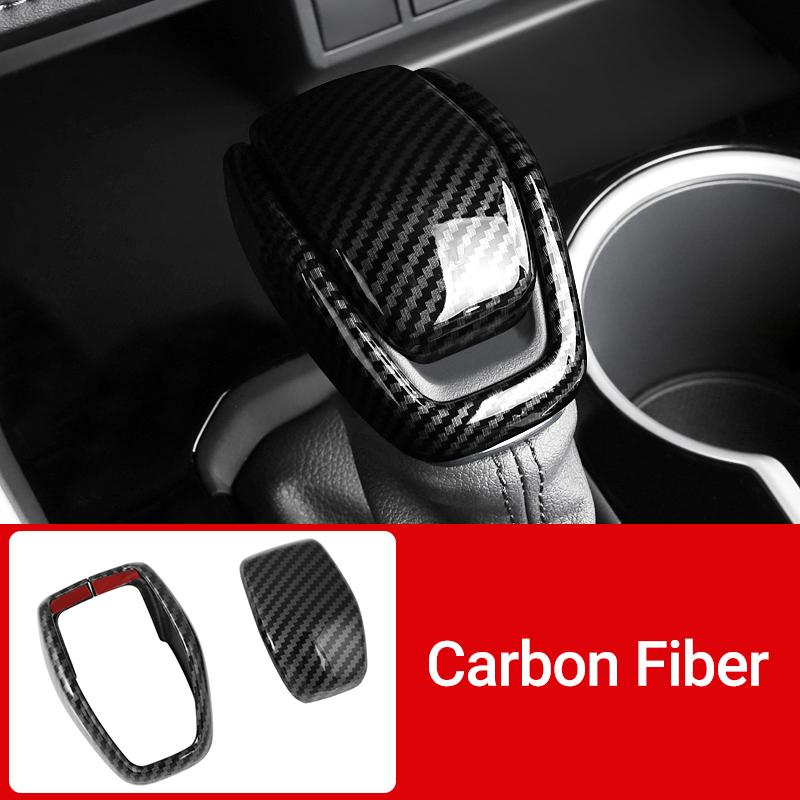 Car Gear Shift Knob Gear Head Cover Trim For Toyota RAV4 2019 2020 2021 2022 2025 2024 RAV 4 XA50 Hybrid ABS Carbon Accessories