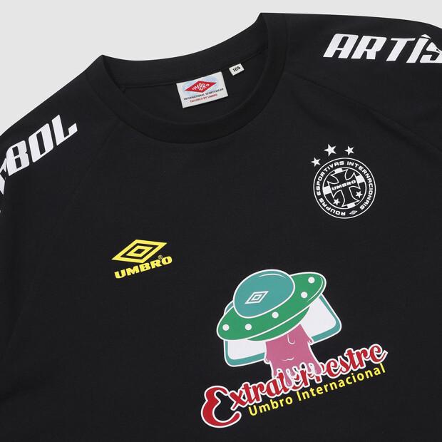 UMBRO [Быстросохнущая] Hbl Футбольная футболка с коротким рукавом Puchibow Fresh Черная Ur221Crs54