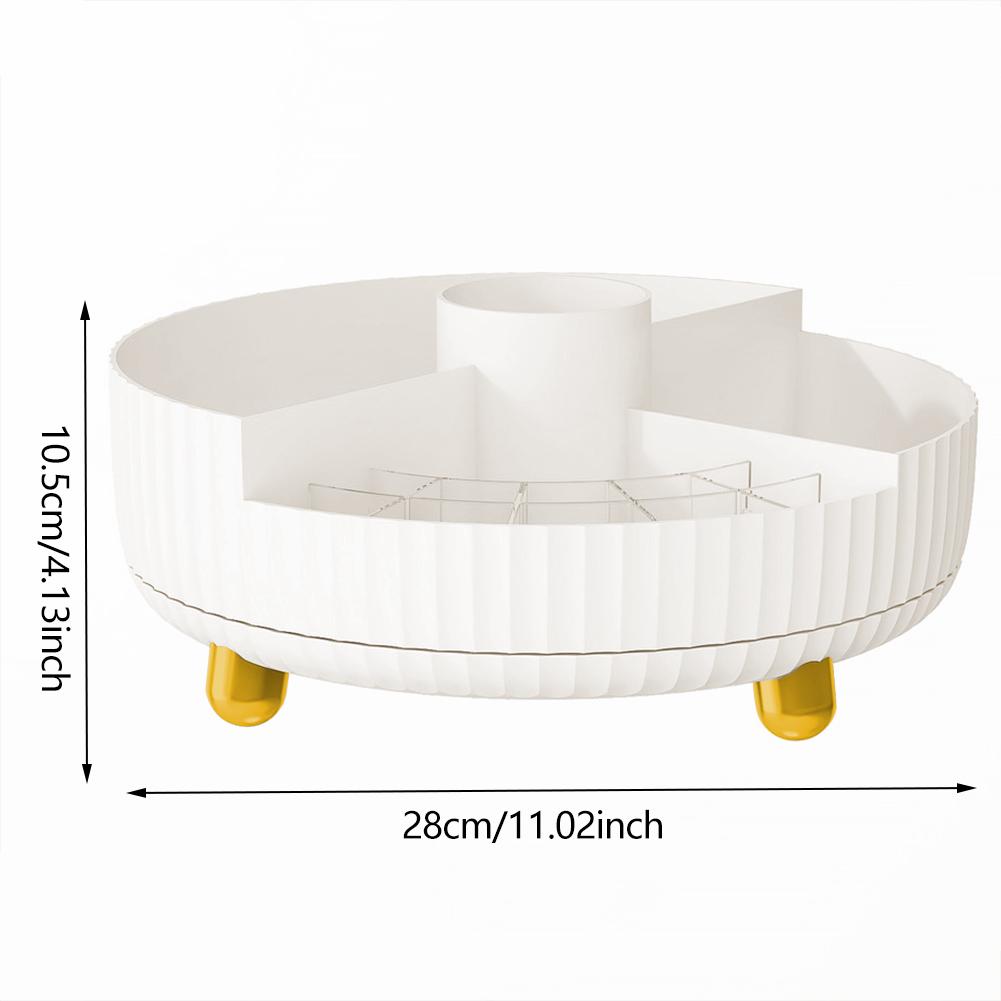 Вращающийся на 360° держатель для кистей для макияжа, настольный ящик для хранения, роскошный органайзер для макияжа, помады, контейнер для макияжа, органайзер для туалетного столика