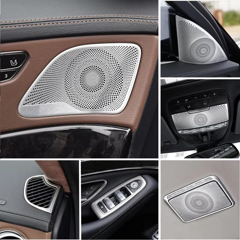 For Mercedes Benz S-Class W222 S320 S400 Automotive WaterCup StoragePanel Accessories Styling Central Control Decorative Strip
