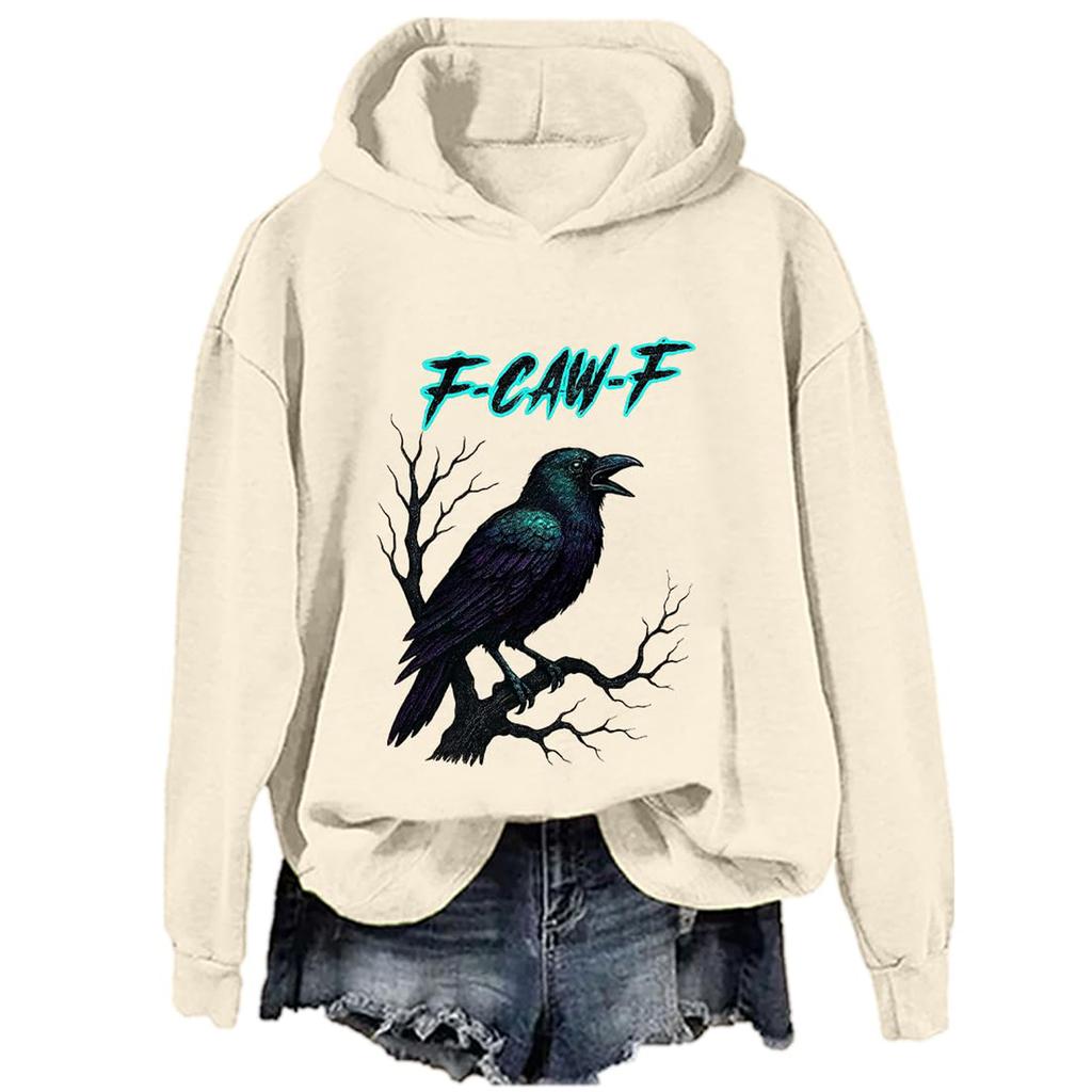 Женская модная повседневная толстовка с длинным рукавом, принтом и круглым вырезом