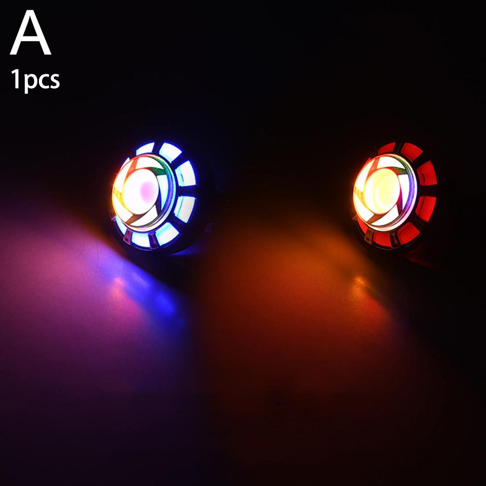 Светодиодный фонарь для мотоцикла RGB Angel Eye, мигающий тормозной фонарь: Универсальное оборудование для мотоциклов с контрольной лампой Аксессуары для мотоциклов
