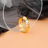 VENTFILLE 925 Silver Gold Color Open Ring for Women INS Niche Irregular Wave Sand Surface Wide Noodle Party Birthday Gift