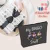 JXGZSO Fun Bingo Cosmetic Makeup Bag - Lucky Bingo Player Gift (Black)