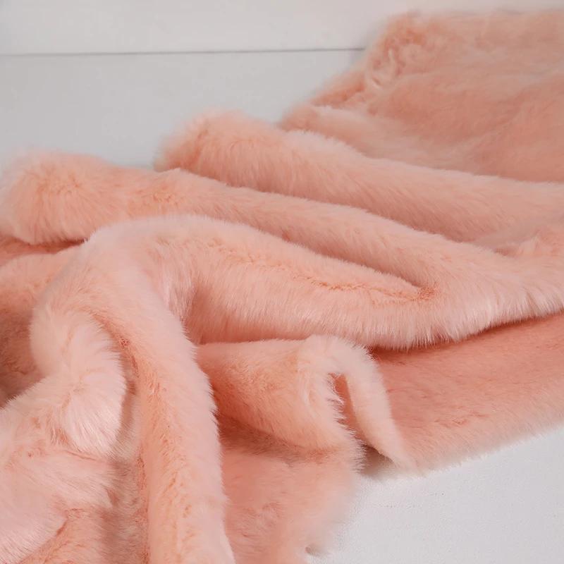 50x180cm Flush Artificial Fur Thickened Imitation Fox Fur Grass Faux Fur Fabric for Counter Decoration Carpet Clothes Scarves