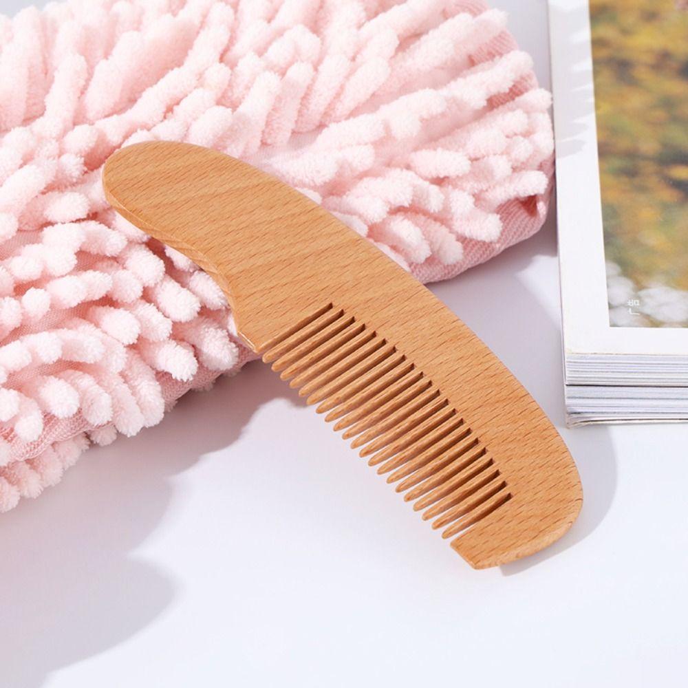 2pcs Portable Beech Wood Bath Comb Set Soft Wool Care Hair Brush Soothing Brush Shower Gift Shower Accessories
