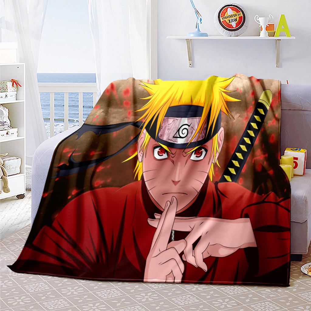 Japanese anime cartoon NARUTO famous Uzumaki Naruto blanket soft home furnishing nap decoration four seasons warm Sherpa blanket B9