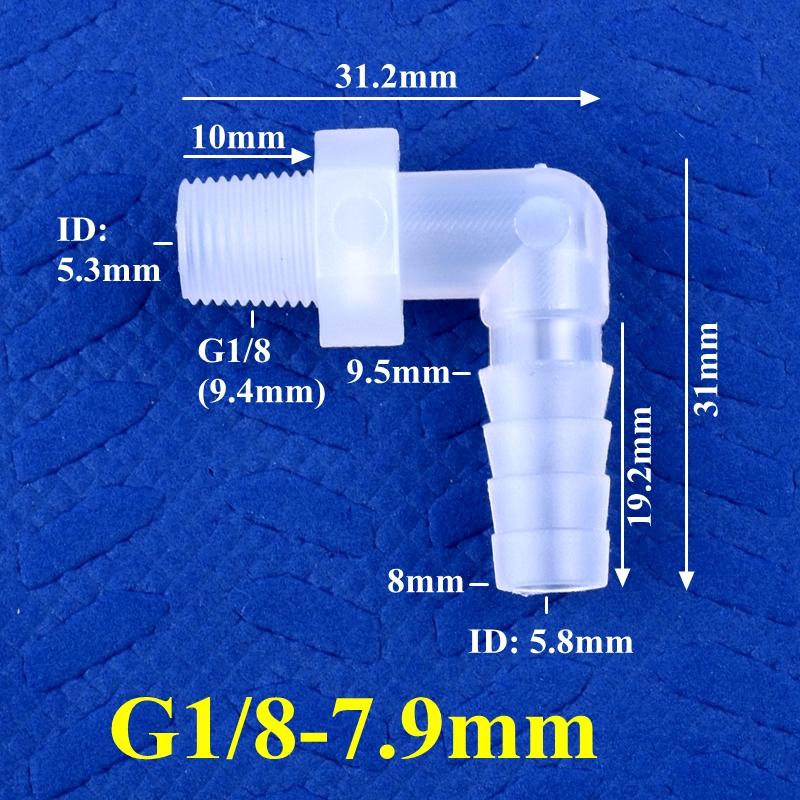 5~200 шт. G1/8~3/8 до 3,9-11,1 мм Пищевой ПП Пагодообразный Угловой Соединитель Фитинги для Аквариумного Бака Воздушного Насоса Ирригационный Соединитель для Водяного Шланга