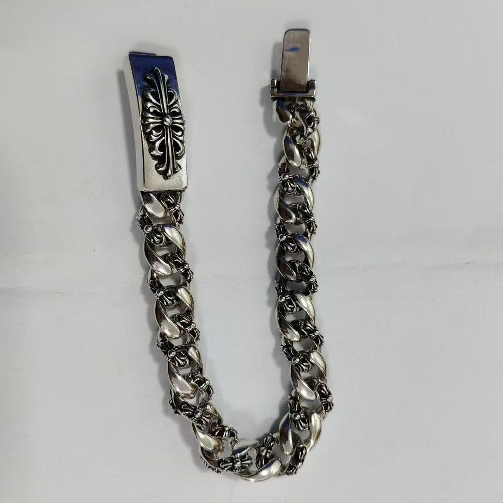 Браслет CH Trendy Retro с подвесками в виде игральных костей и креста, с бриллиантовыми, золотыми и серебряными акцентами