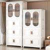 No-Installation Child's Wardrobe: Durable, Multi-Layer Folding Storage Cabinet