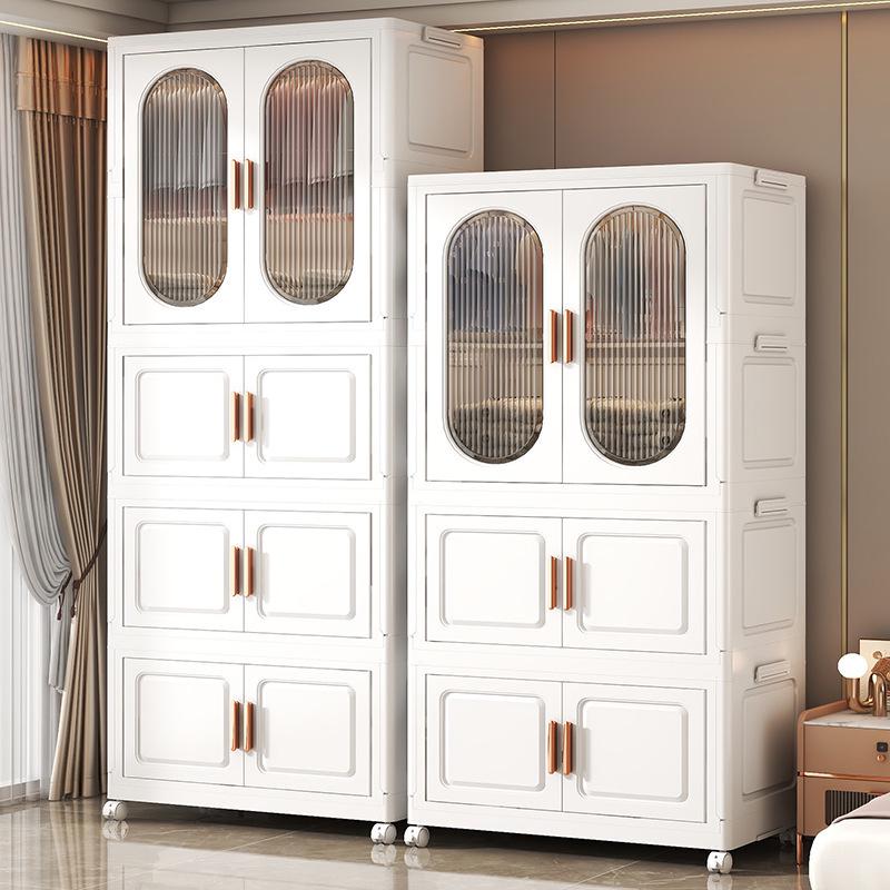 No-Installation Child's Wardrobe: Durable, Multi-Layer Folding Storage Cabinet
