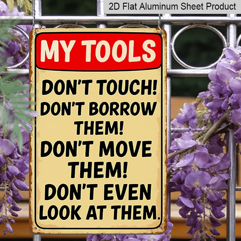 2D Flat, One Piece, My Tools, Aluminum Art Card, Suitable As A Fun Wall Decoration for Outdoor, Living Room, Bedroom, Bathroom, Home, Bar, Cafe