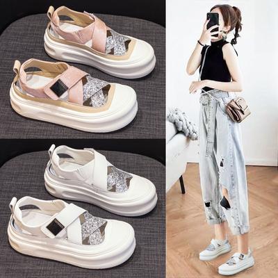 Полые белые туфли весна-лето новые дышащие универсальные кроссовки Muffin Raise the Bottom Casual