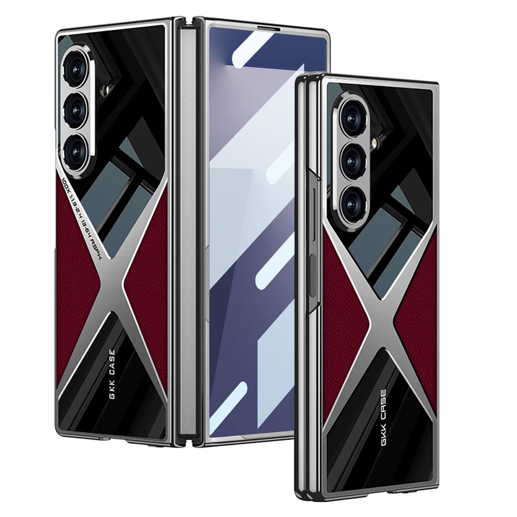 GKK Роскошный чехол с покрытием Super X для Samsung Galaxy Z Fold 7 6 Внешний экран Стекло Пластик Жесткая задняя крышка для чехла Galaxy Z Fold7