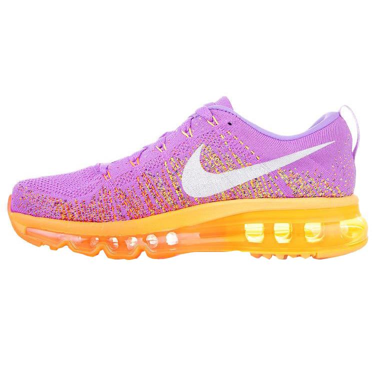 Nike Flyknit Max Атомический фиолетовый Общий оранжевый Женский 620659-500