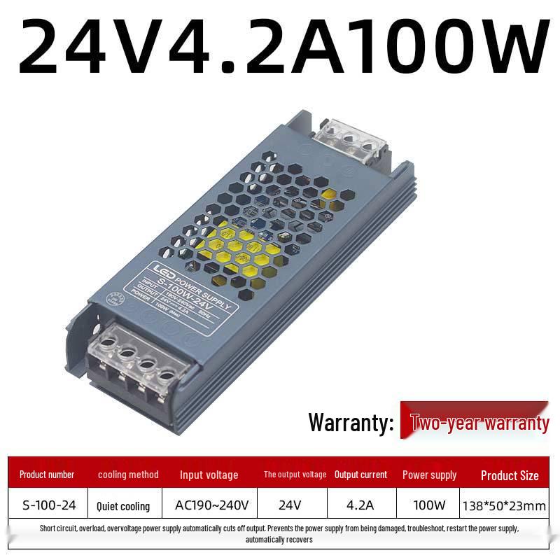 Ультратонкий светодиодный блок питания для светодиодных лент: Бесшумный трансформатор 220 В в 24 В/12 В для рекламных дисплеев.