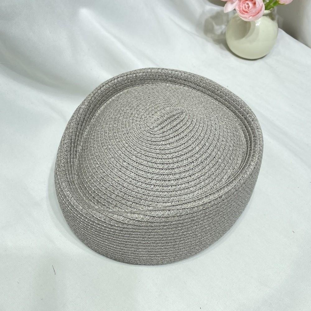 Elegant Flight Attendant Hat Teardrop Vintage Sun Hat Fashion Straw Beret Hat Cocktail Event