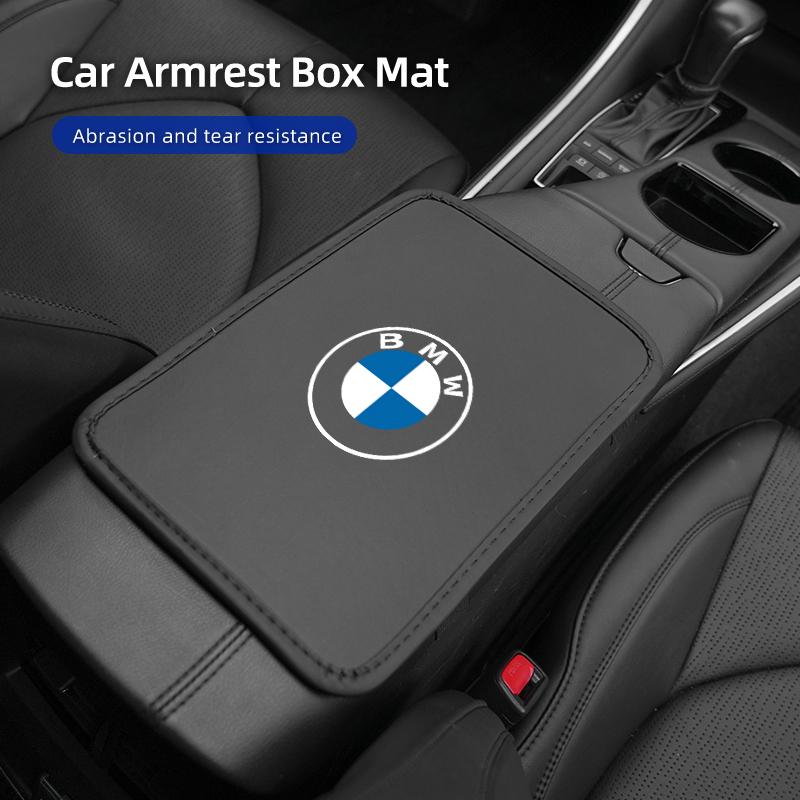 DBTW9 2025 Hot Car Interior Armrest Box Cover Console Ice Silk Booster Storage Pad For BMW E46 E90 E60 F30 F10 E39 E36 F20 E87 E90 E70