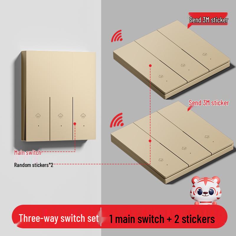 Умный беспроводной выключатель света с двойным управлением - Не требует проводки, 220В, система удаленного управления "мастер-ведомый"