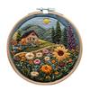 1 шт. Набор для вышивания «Дом и цветы» своими руками, из ткани, с инструментами