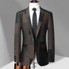 New Autumn and Winter Hong Kong Style Handsome Fashion Single Suit Men's Suit Top Business Casual Fashion Blazer
