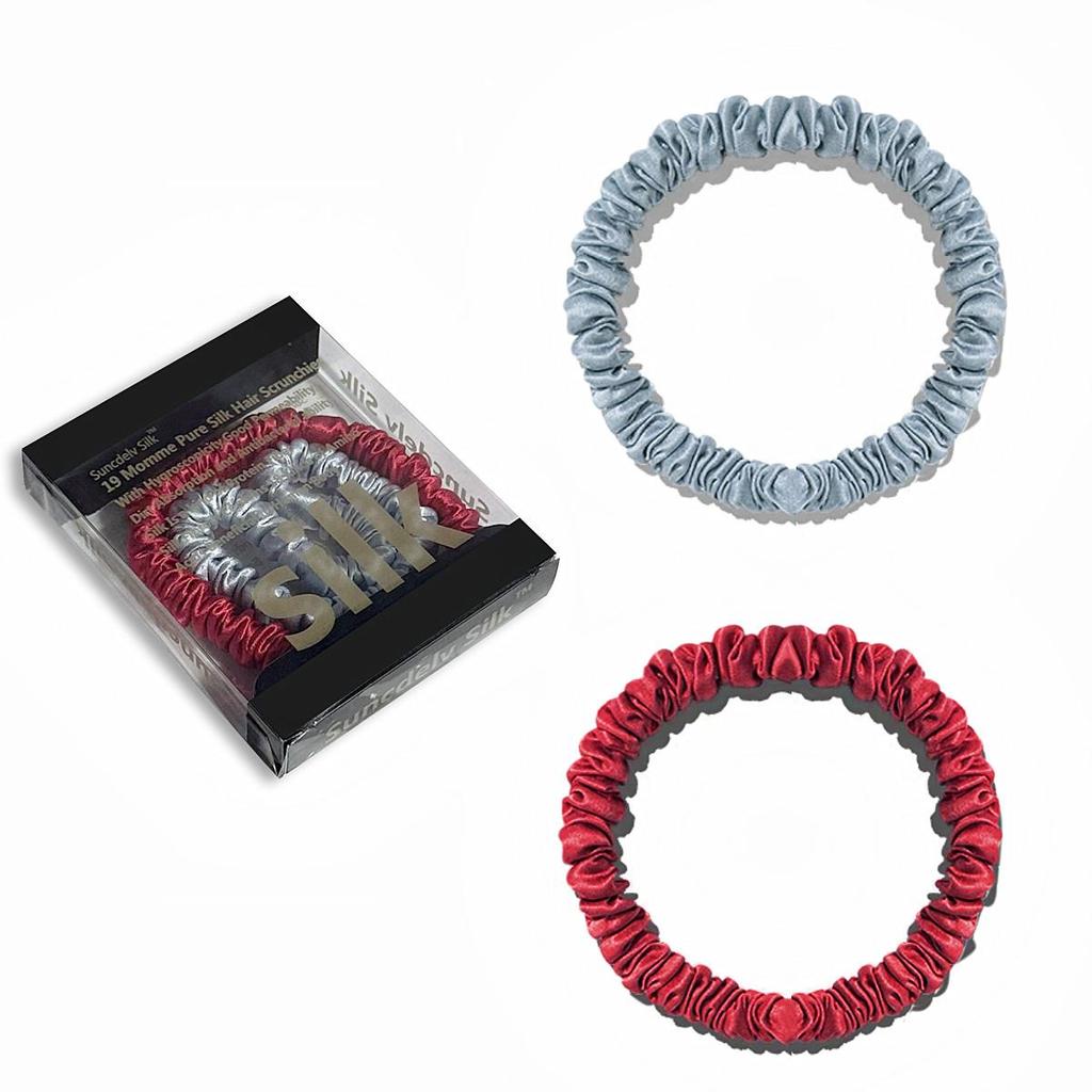 1 коробка, резинки для волос из 100% чистого шелка шелковицы, шелковые резинки для волос, резинки для волос, узкие резинки для волос, держатели для хвостиков, аксессуары для ухода за волосами