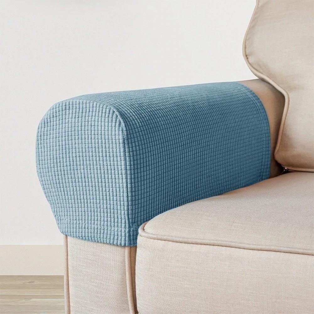 2Pcs Elastic Stretch Jacquard Sofa Arm Covers Dust-Proof Armchair Slipcovers Couch Cover  Sofa