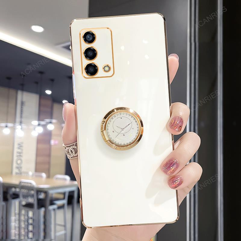 A9 A5 2020 роскошный модный чехол-держатель с покрытием для Oppo A54 A74 A16 A57 A53 A52 A54s A93 A17 4g 5g подставка силиконовая задняя крышка