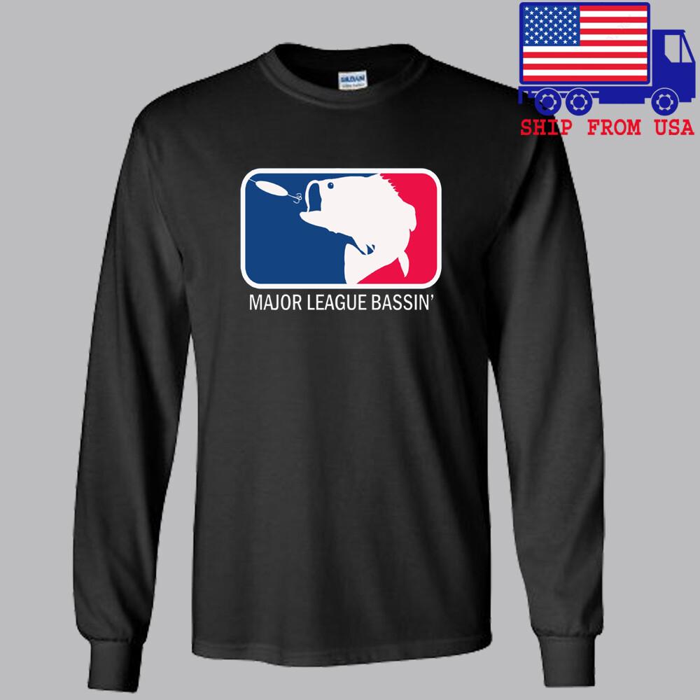 Major League Bassin; Fishing Black Size S2XL Unisex T-Shirt