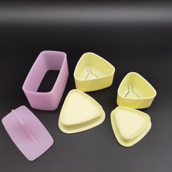 4 шт., форма для рисовых шариков, набор форм для онигири с треугольными формами для риса, штамп для суши, рисовая ложка, легко снимается, рисовые шарики для суши, Musubi, кухонный помощник