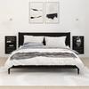 VidaXL Wall-Mounted Bedside Shelves 2 Pcs Black Solid Pine Wood 824767