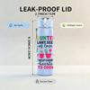 1PC Volunteer Plant Quote Graphic,750ml Color Plastic Sports Water Bottle,Leakproof Flip Straw Lid,Suitable for Sports Office Home Use