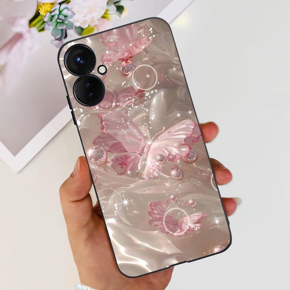 Для Tecno Spark 9 Pro KH7 KH7n Милый Мультяшный Чехол Для Телефона Для Tecno Spark 9Pro Черный Силиконовый Мягкий ТПУ Чехлы