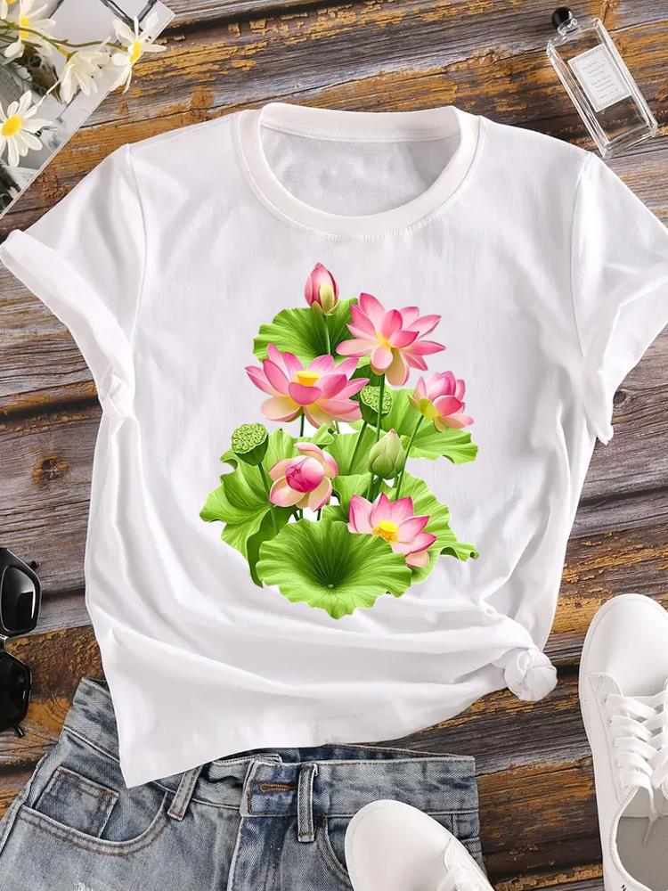 (Asian Size) Clothing T Shirt Fashion Trend Wing Style 90s Ladies Casual Women Tee Top Short Sleeve Print Lady Female Graphic T-shirts