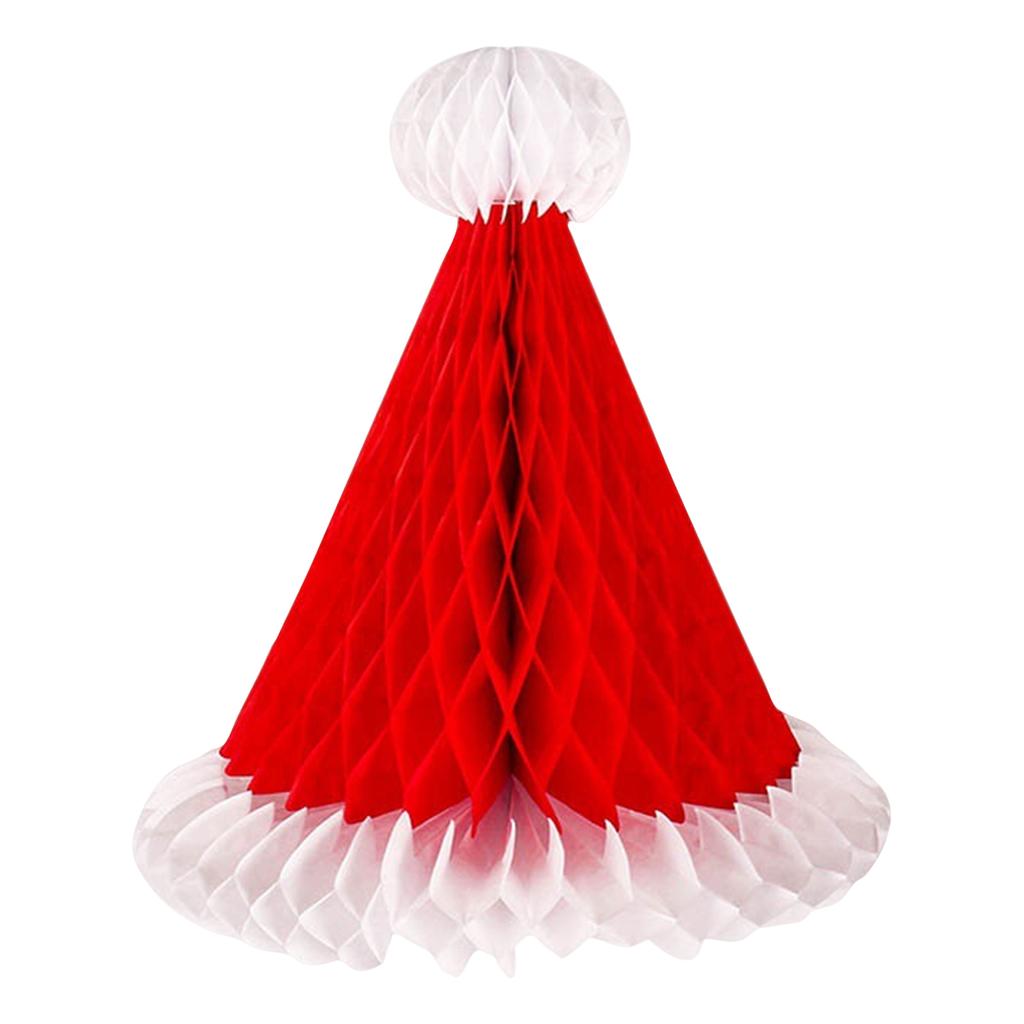Honeycomb Christmas Ornaments, Christmas Tree Bells, Santa Hats, Paper Hanging Garlands