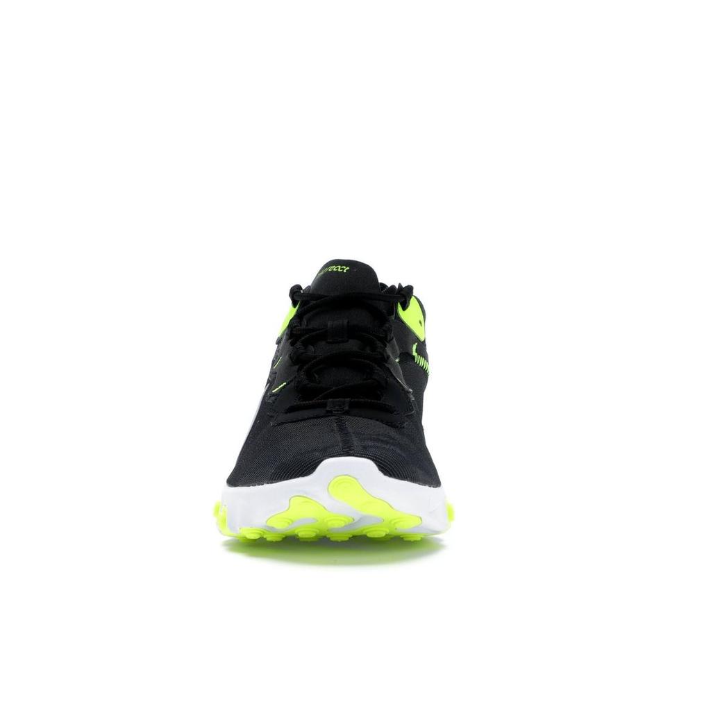 Nike React Element 55 Black Volt Мужские кроссовки Wolf-Grey-Volt-White BQ6166-001