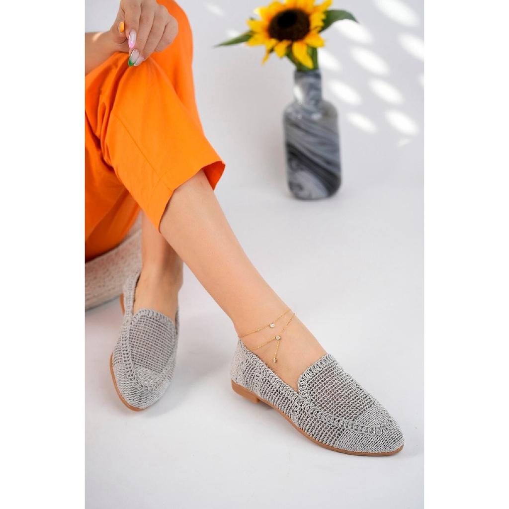 Женские вязаные балетки Женская обувь Повседневная обувь Норка