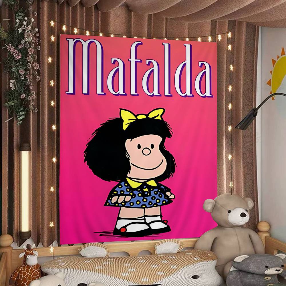 Cartoon MMafalda DIY Wall Tapestry For Living Room Home Dorm Decor Wall Art Decor